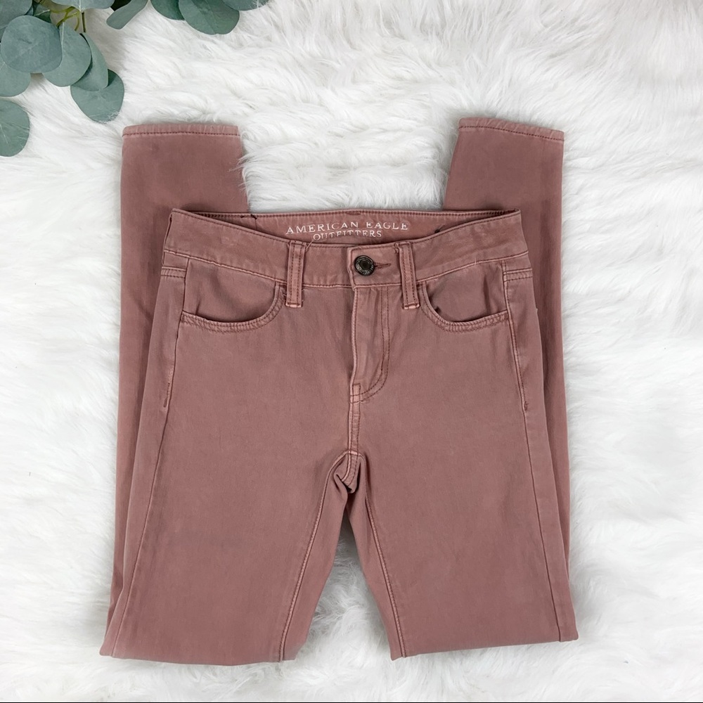American Eagle | Blush Skinny Sateen Jeggings